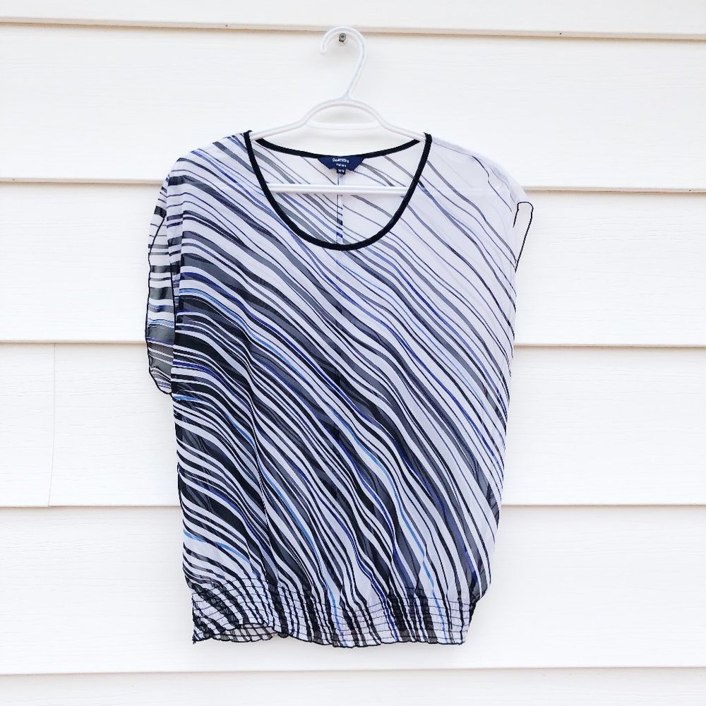Reitmans Petites sheer striped blouse